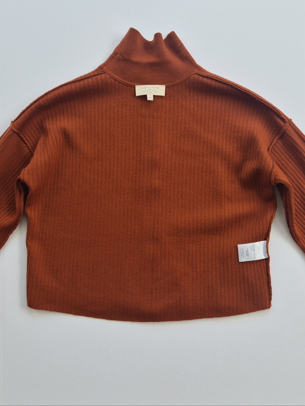 [Sezane] Liya Cardigan In Rust, Size M, 100% Merino Wool - Picture 8 of 12